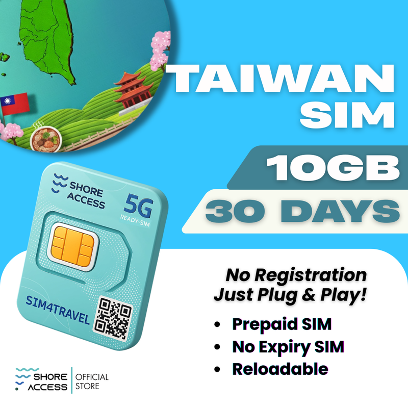 Taiwan  10GB 30 Days