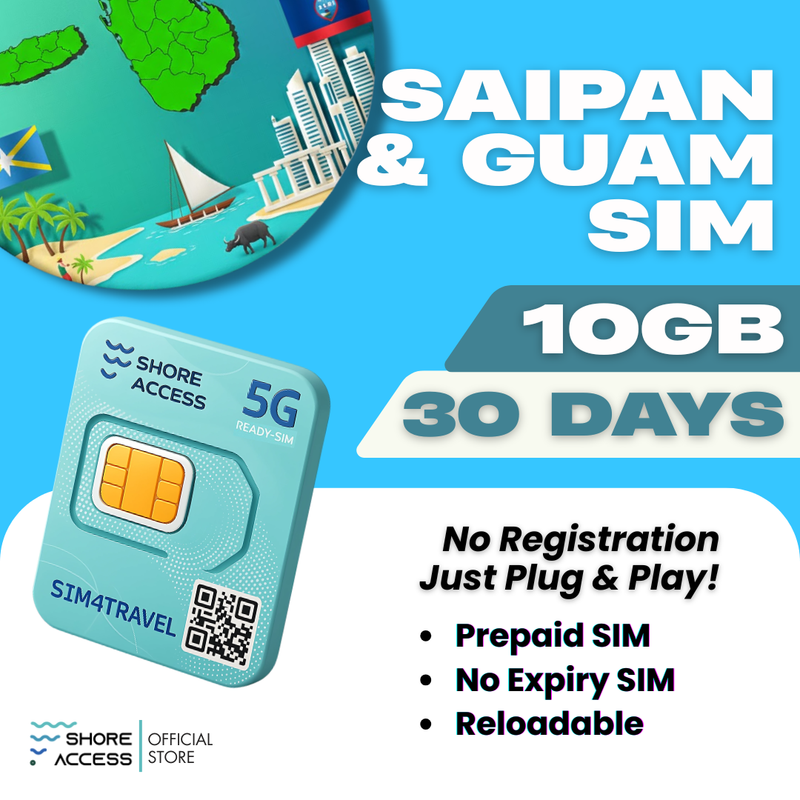 Saipan & Guam  10GB 30 Days