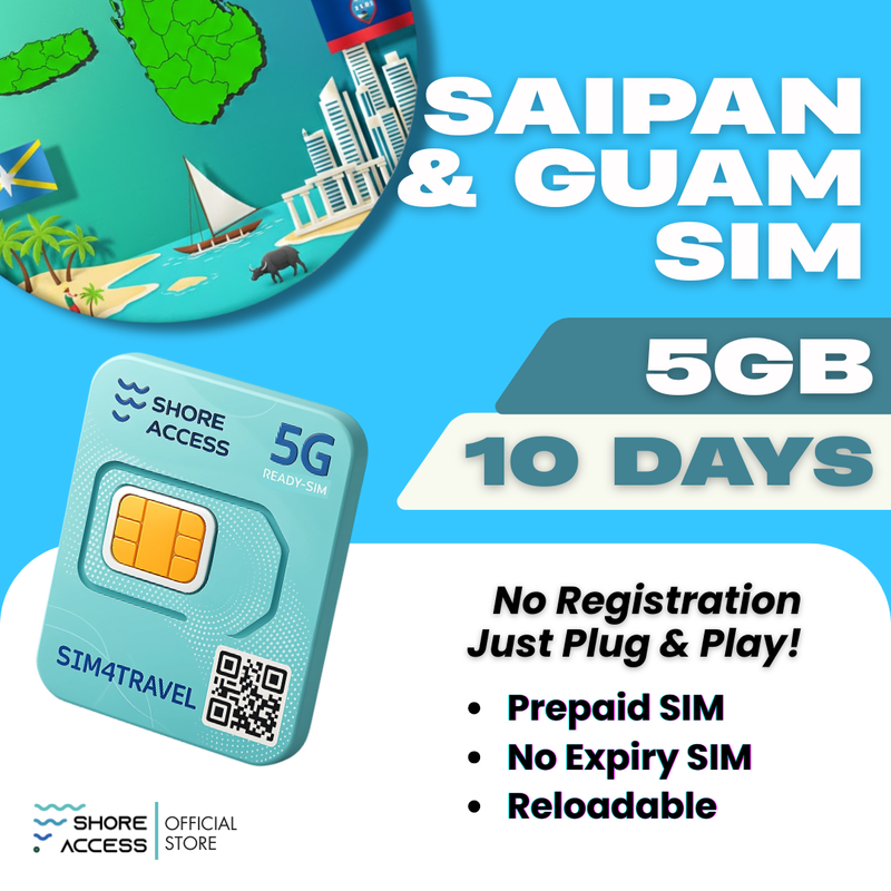 Saipan & Guam  5GB 10 Days