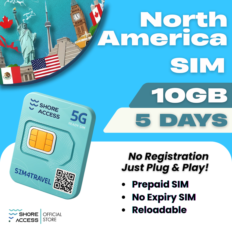 North America  10GB 5 Days