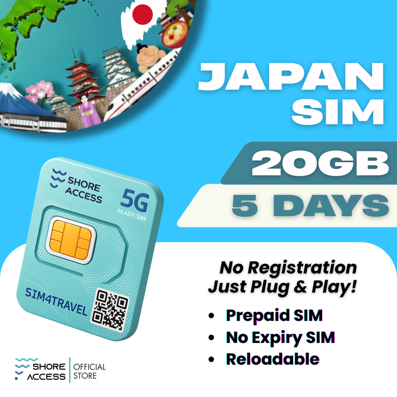 Japan  20GB 5 Days