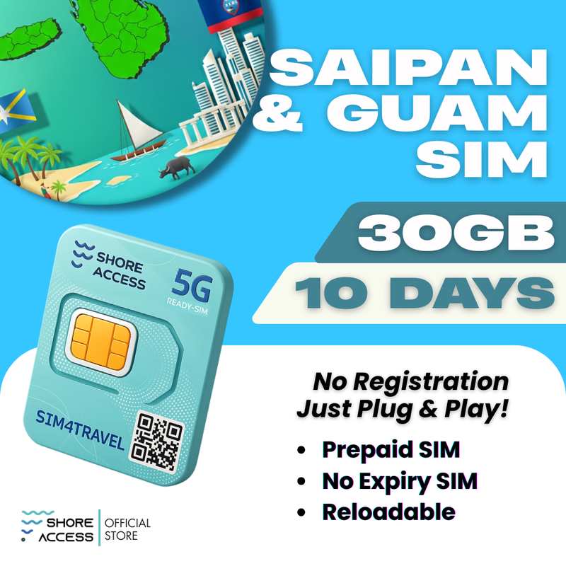 Saipan & Guam  30GB 10 Days