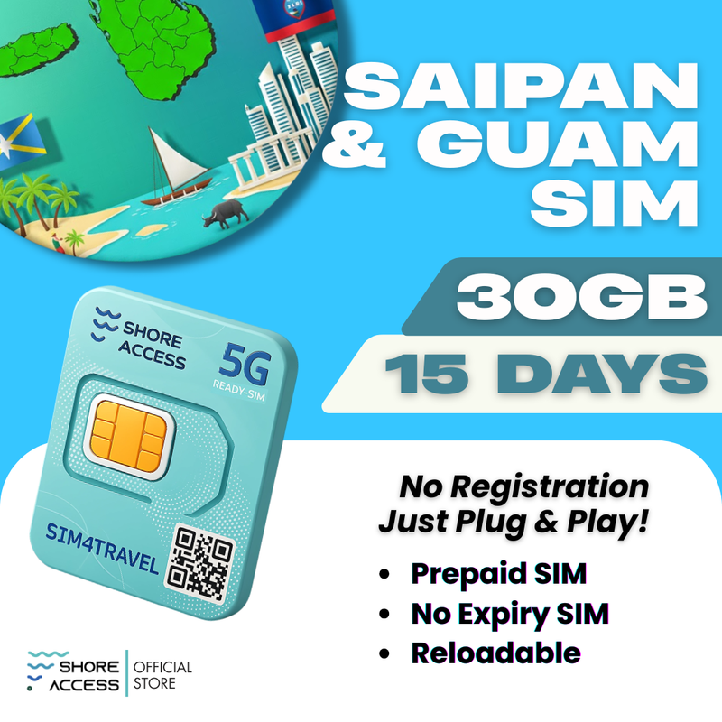 Saipan & Guam  30GB 15 Days