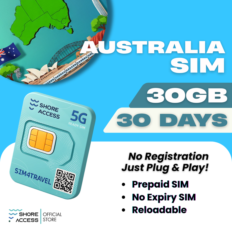Australia  30GB 30 Days