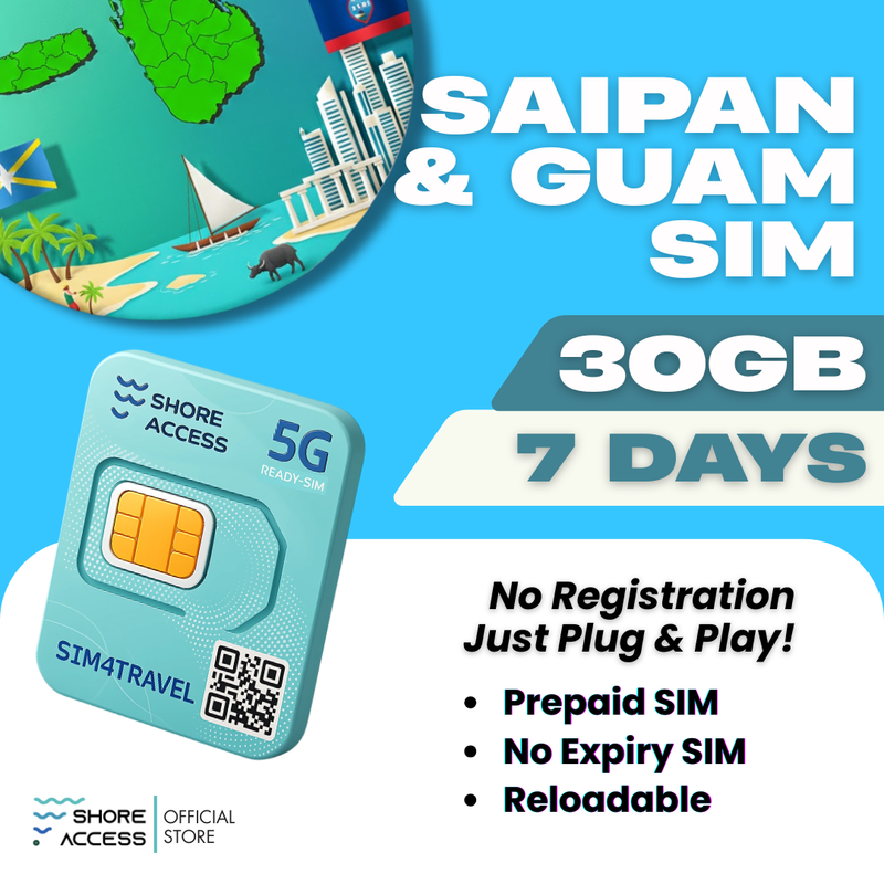 Saipan & Guam  30GB 7 Days