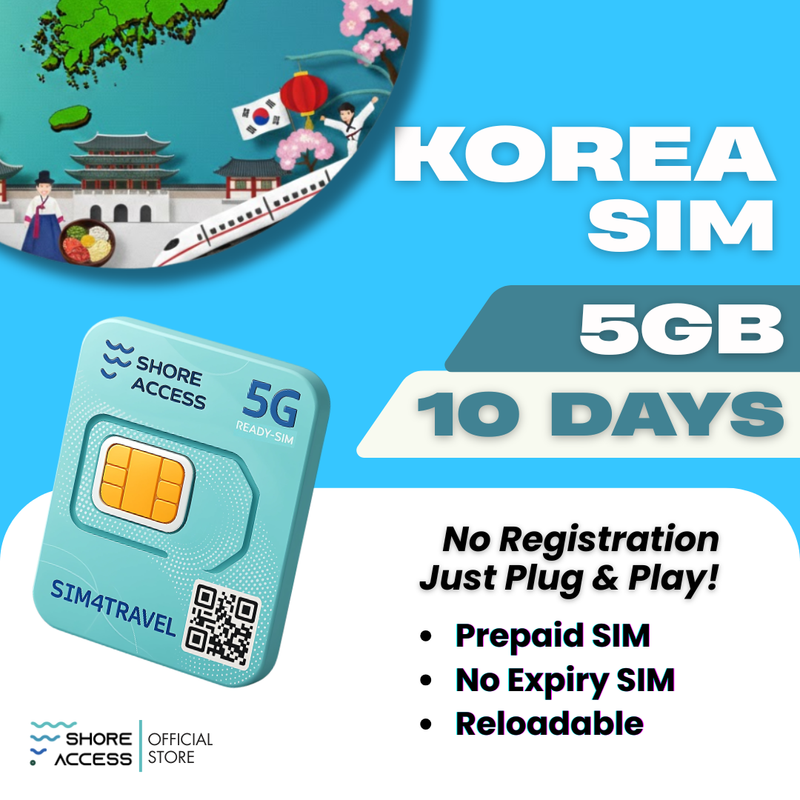 Korea  5GB 10 Days