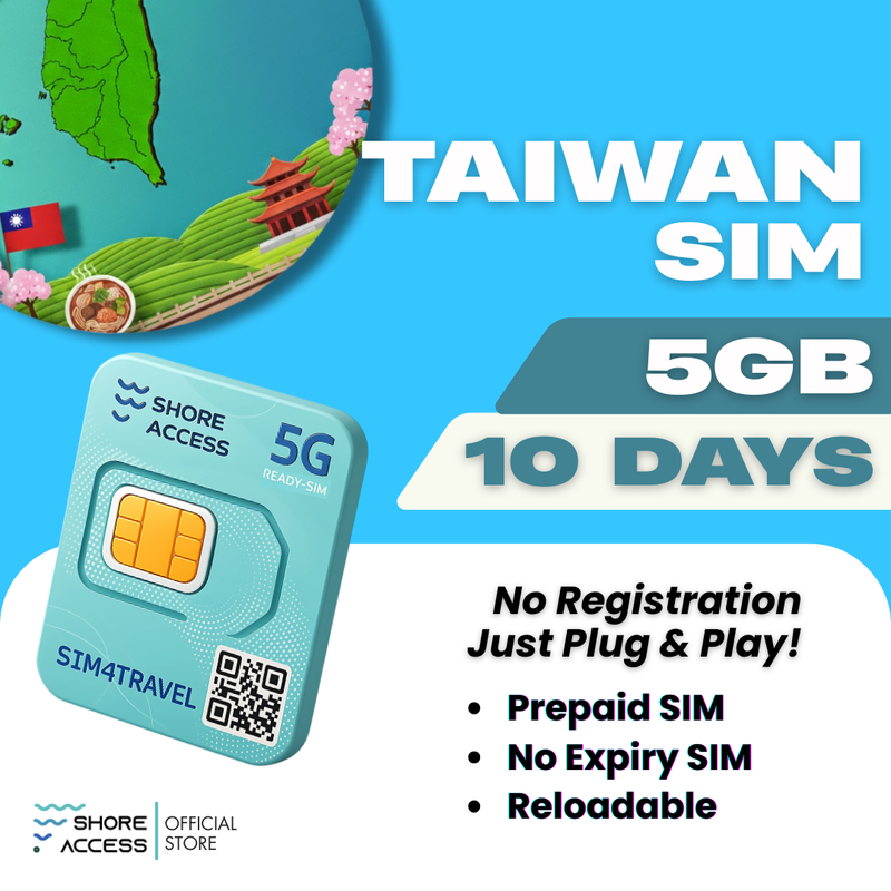 Taiwan  5GB 10 Days