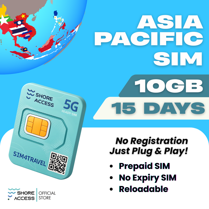 Asia- Pacific 10GB 15 Days
