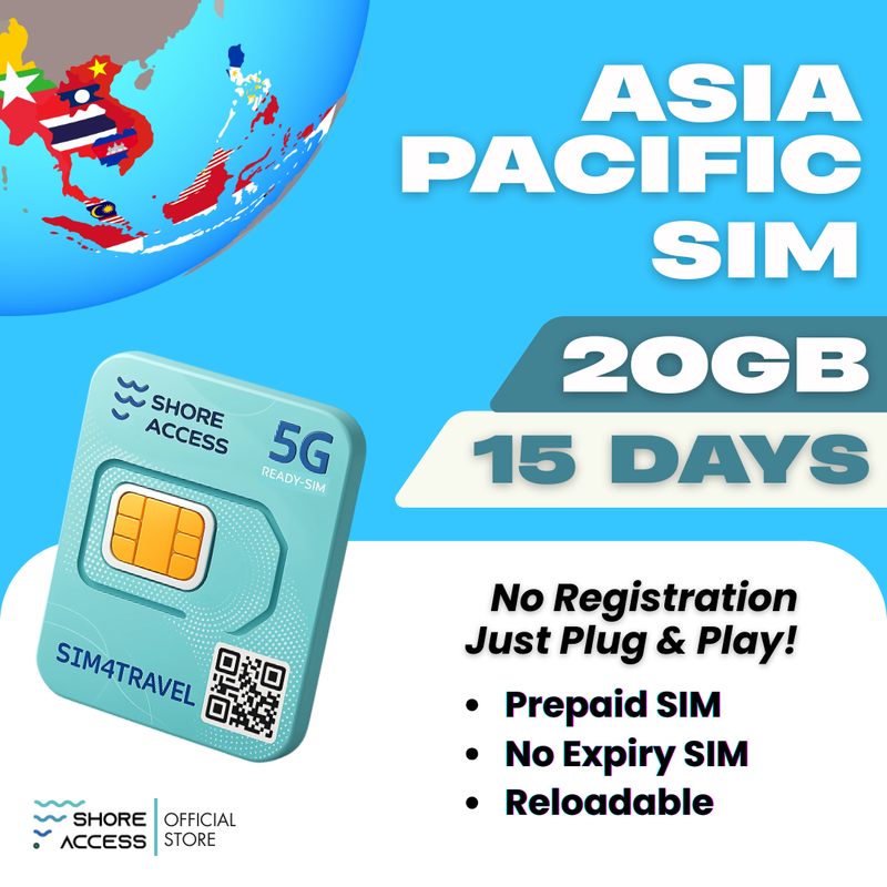 Asia- Pacific 20GB 15 Days