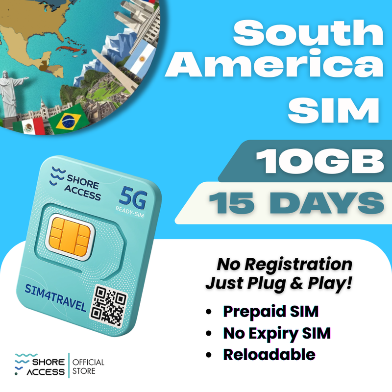 South America 10GB 15 days